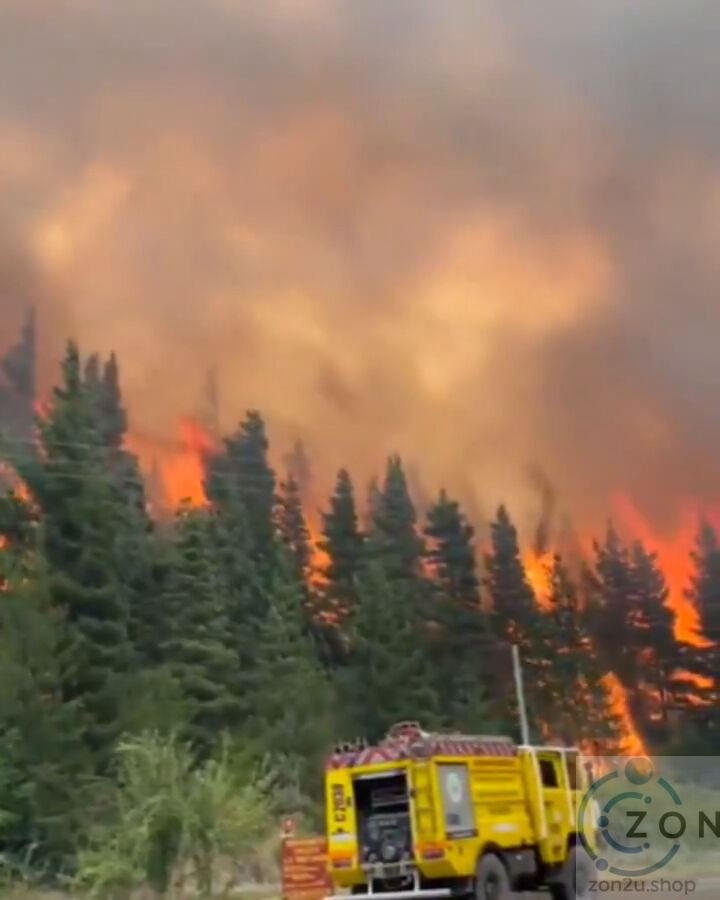 Kebakaran Hutan Teruk di Epuyén, Wilayah Chubut, Argentina