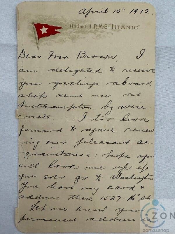 Surat Titanic: Khazanah Sejarah yang Dilelong